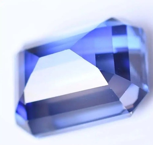 AAA Natural Flawless Ceylon Blue Sapphire 13.10 Ct Emerald Cut Loose Gemstone - Picture 6 of 6