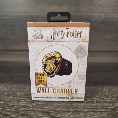 Harry Potter Dual Port Wall Charger Wizarding World 2.1 AMP USB-A USB-C