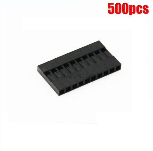 Whiteeeen 500pcs Dupont Connector Housings – 2.54mm Pitch, Black Plastic Shells For Male/Female Pins - View #6