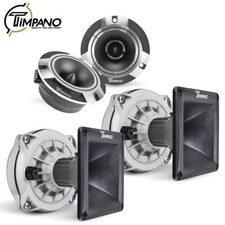 2x Timpano Horn Drivers  Bullet Super Tweeters TPT-D250X HL11-25 TPT-ST2 CHROME