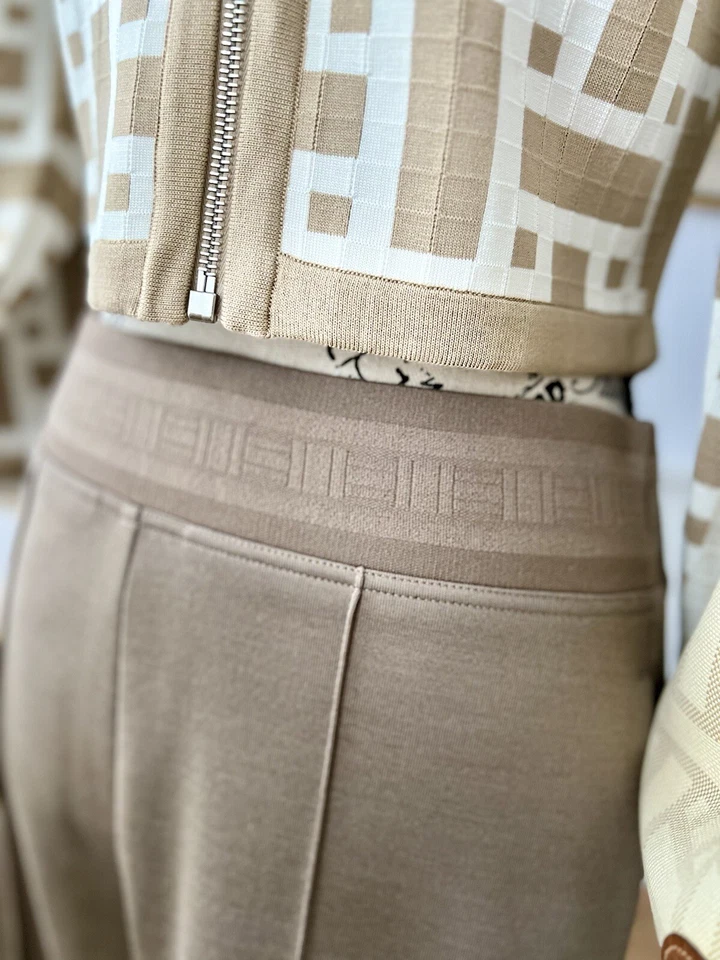 Pantalones Hermes Pantalon Fluido Fluido Gris Etoupe Talla 34 NUEVO SS24 Foto 3 de 4