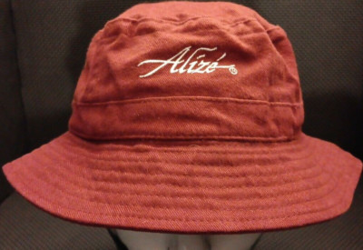 Vtg Unisex OS Sportscap Burgundy Alize Spellout Alcohol Bucket Hat Cap