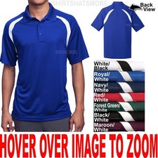 Mens Polo Shirt Moisture Wicking Dri Fit Golf S, M, L, XL, 2X, 3X 4X Tagless NEW