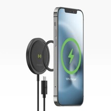 Mophie Snap+ 15W Fast Universal Wireless Charging MagSafe Car Phone Charger BLK