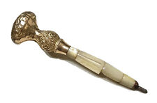Vintage Antique 1800 Gold Filled MOP Parasol Umbrella Walking Stick Cane Handle