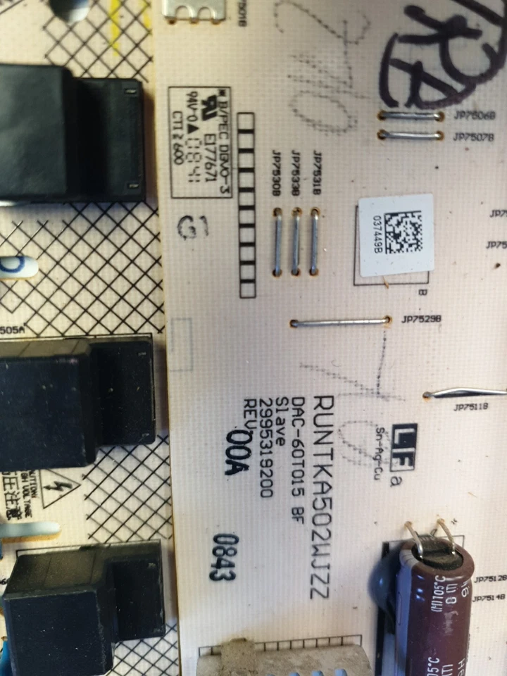 🖥️ Sharp® Inverter Set RUNTKA501WJZZ + RUNTKA502WJZZ TV: LC-46D85U M16 - Image 3 of 3