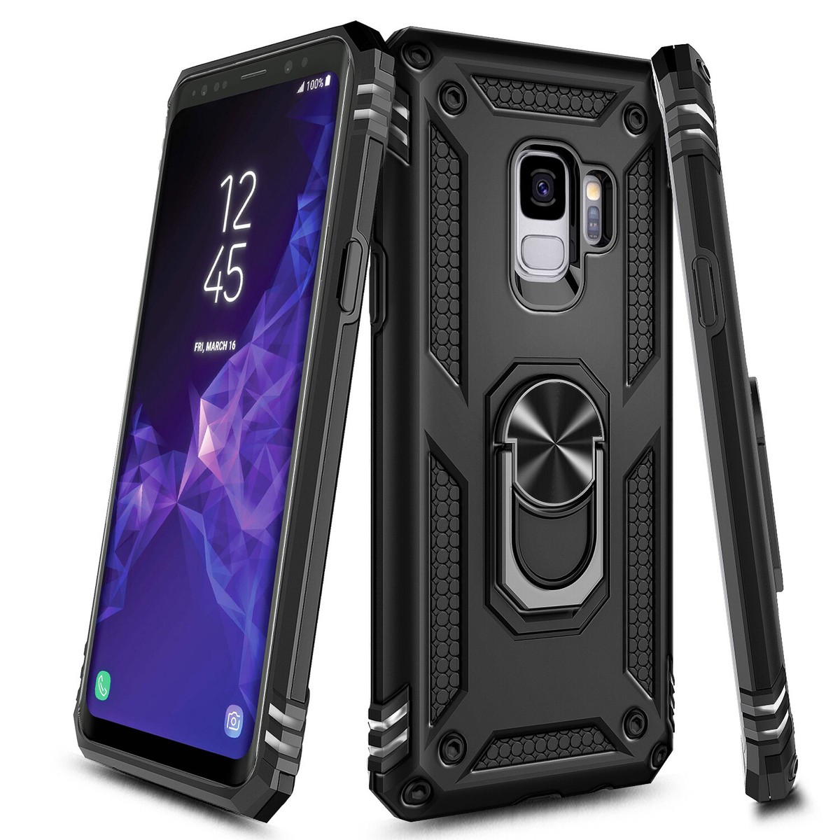 For Samsung Galaxy S9/S9 Plus Case Ring Stand Phone Cover