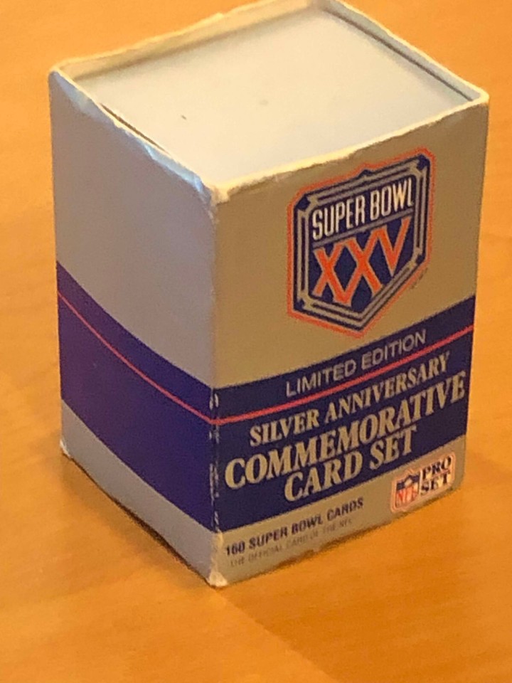 1991 NFL PRO SET SILVER ANNIVERSARY SUPER BOWL XXV COMMEMORATIVE CARD