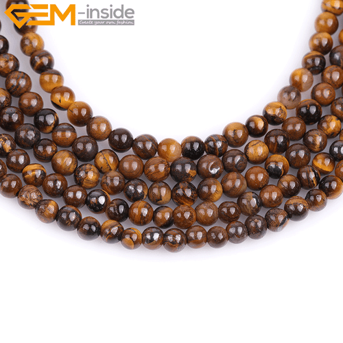 Natural Stone Genuine Tiger Eye Gem Beads For Jewelry Making 15" Free Shipping - Picture 49 of 92