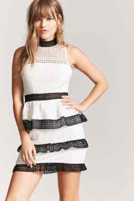 chinese dress ladies Cutout Crochet Mini Dress main image 0