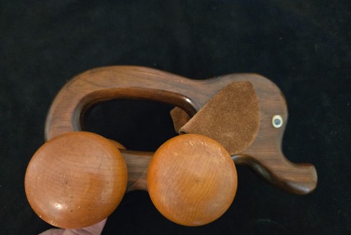 Vintage Wood animals push toy, elephant