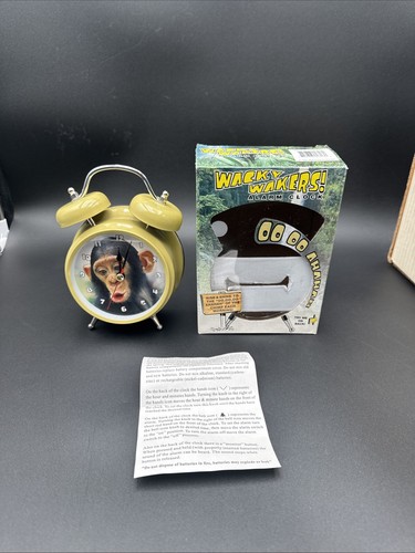 Mark Feldstein Wacky Wakers Chimp Monkey Alarm Clock NEW - Picture 2 of 8