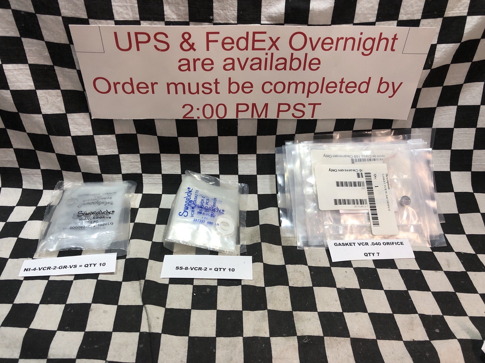 SWAGELOK GASKET VCR .040 ORIFICE, SS8VCR2, NI4VCR2GRVS BIG LOT