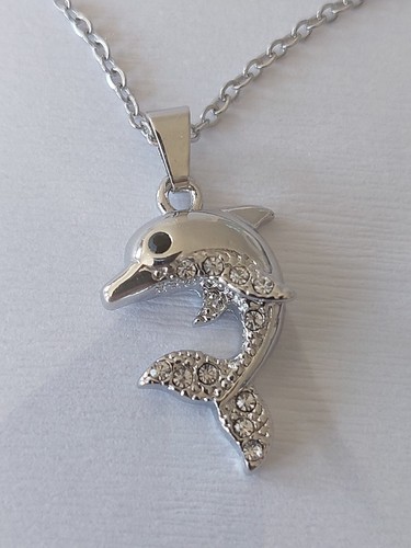 Montre Pendentif HORA Dauphin Avec Strass - Argenté - Pile Neuve - Jamais Portée