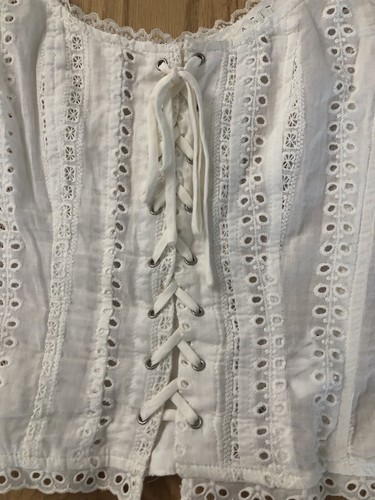 ASTR The Lable Woman's Corset/Bustier Front Tie Eyelet Top Size XS - Picture 2 of 10