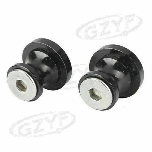 2 x 10mm Swingarm Spools Sliders Stand Fit Kawasaki ZX6R Ninja 250R Motorcycle - Imagen 11 de 18