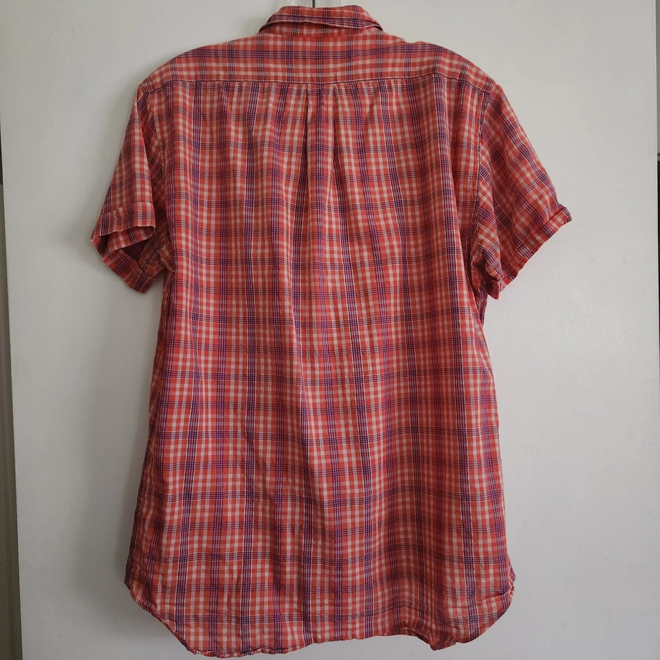 Camisa Marc By Marc Jacobs Para Hombre Med Cuadros Coral Rojo Foto 3 de 4