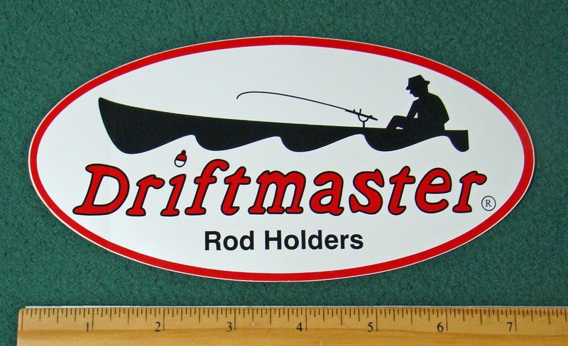 Large Driftmaster Rod Holders Sticker Decal Fish Fishing Boat Catfish Crappie