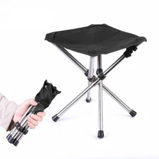 Small Folding Camping Stool Outdoor Portable Camping Fishing Chair w/ Carry Bag