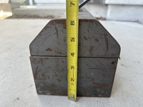 Vintage Craftsman 65161 Tombstone Hip Roof Metal Toolbox w/Tray Crown Logo - Picture 14 of 23