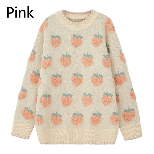 Fruit Jacquard Knitted Sweater Jumper 