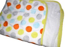G9 WOW LN Kidsline CARTER'S Polka Dot Plush Velour Sherpa Baby Crib Blanket