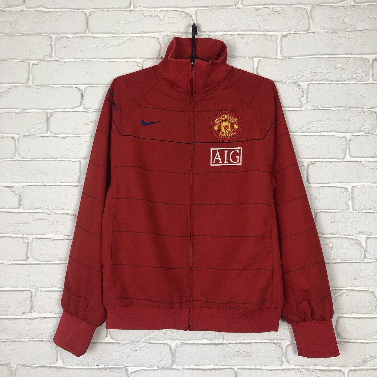 Manchester United track jacket vintage Nike soccer Size S