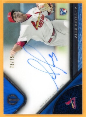 ALEX REYES 2017 Topps Tribute Blue Autograph Rookie On-Card AUTO SER ...
