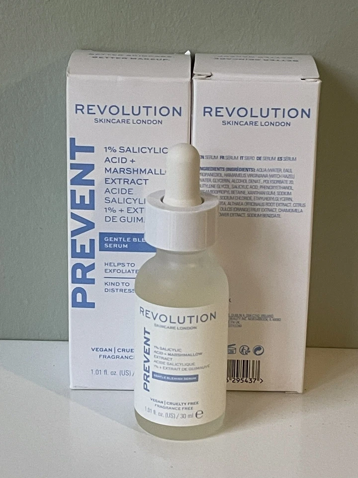 2 X Revolution Skincare London Prevent Salicylic Acid Gentle Blemish Serum 30ml