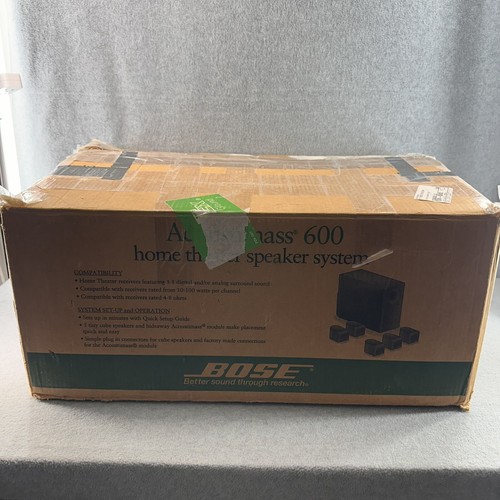 Bose Acoustimass 600 Home Theater Speaker System Subwoofer 5 Cubes Wires Cables - Picture 2 of 24