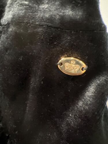 Juicy Couture Black Smocked Bubble Skirt With Gold Crown Detail Size L - Picture 2 of 8