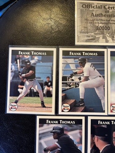 1992 Frank Thomas-Front Row-set Of 7 W/ Cert Of Authenticity #20000/30000 MINT - Picture 3 of 5