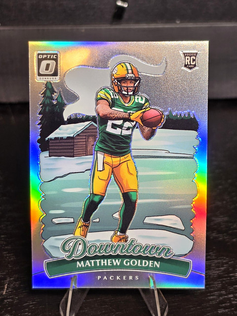 2025 Panini Donruss Optic Downtown Matthew Golden #18 Rookie Prizm Packers NM