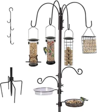 Bird Feeding Station Kit Pole Wild Bird Feeder Hanging Planter Hanger Multi 