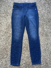 Justice Kids Youth Rhinestone Sequin Mid Rise Leggings Size 16 XL