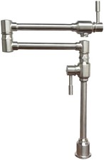 Whitehaus WHST10004-002SK Waterhaus Double Handle Deck Mounted - Stainless Steel