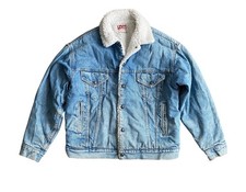 Vintage Levi's Made in USA Sherpa Lined Denim Trucker Jacket