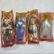 Burger King Disney Hunchback of Notre Dame Doll Puppet Lot Full Set 4 90s Vtg