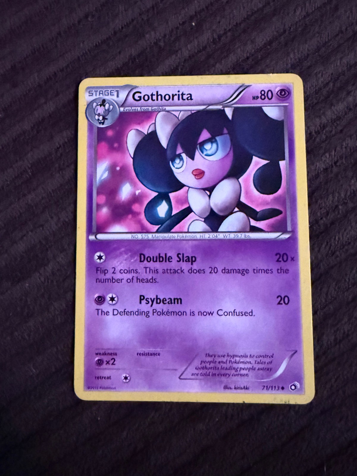 Gothorita 71/113 Uncommon Legendary Treasures Pokemon Lightly Played