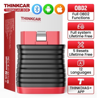 Thinkcar BD6 OBD2 Scanner All System Car Automotive Diagnostic Tool +5 Reset US