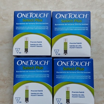 4 X OneTouch Blutzucker-Teststreifen 4x50 Select Plus, Nr. 5864133, 2026/07