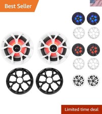 2 Pack 6.5" Marine Speakers with 700W Power and LED Lights - Waterproof Design