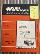 REVUE TECHNIQUE RENAULT 16 1.6 L TL TA auto 9cv Rta R 16 R 1152 1153 1600 Cc 
