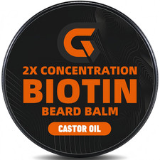 Beard Balm with 2X Concentration Biotin, 2 Ounce Pack of 1 , Black