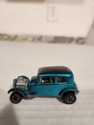 Vintage Hot Wheels Redline 1968 32 Ford Vicky Aqua Blue w Tan Int