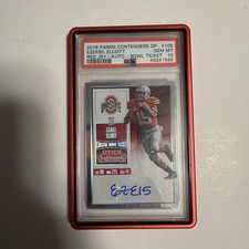 2016 Contenders Draft Bowl Ticket Ezekial Elliott AUTO RC RED Jersey /99 PSA 10