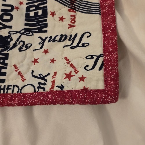 Quilt of Valor Handmade Sewn Patriotic Thank You For Your Service 64.5" x 53.5" - Picture 20 of 24