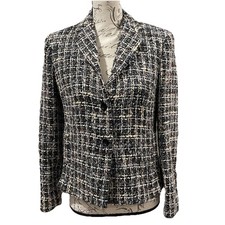 Garfield  Marks Womens Tweed Ciara Blazer Jacket 6 Wool Blend Preppy Office USA