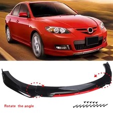 For Mazda 3 Hatchback Front Bumper Chin Lip Splitter Spoiler Body Kit Blackred