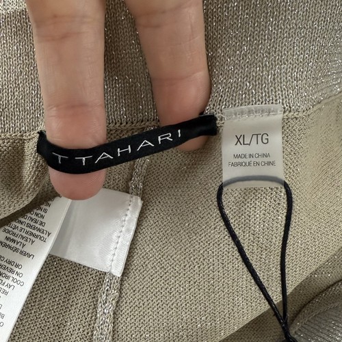 Tahari Pants Womens XL Lurex Viscose Blend Wide Leg Pull On Metallic New NWT - Picture 7 of 14